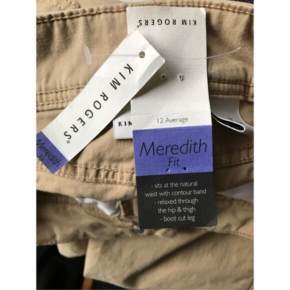 Kim Rogers blue Capri cropped SZ 10 straight leg comforter waist New with tags - Picture 4 of 4